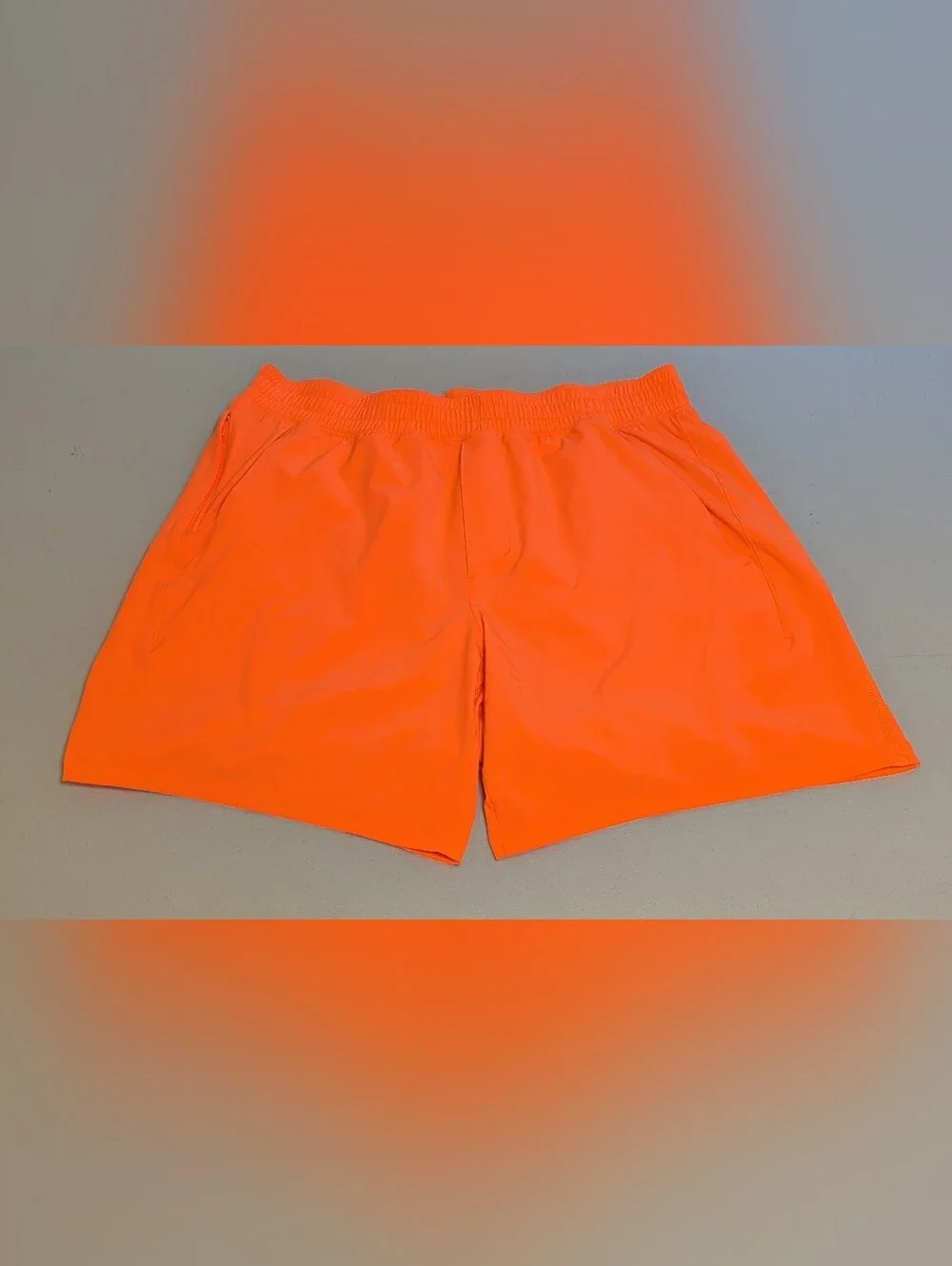 Lululemon orange Pace Breaker shorts, XL